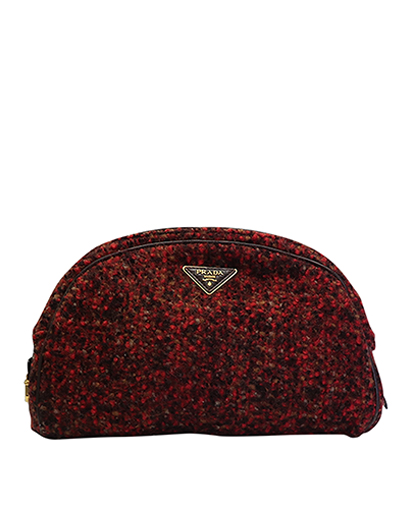 Boucle Bowler Clutch, front view